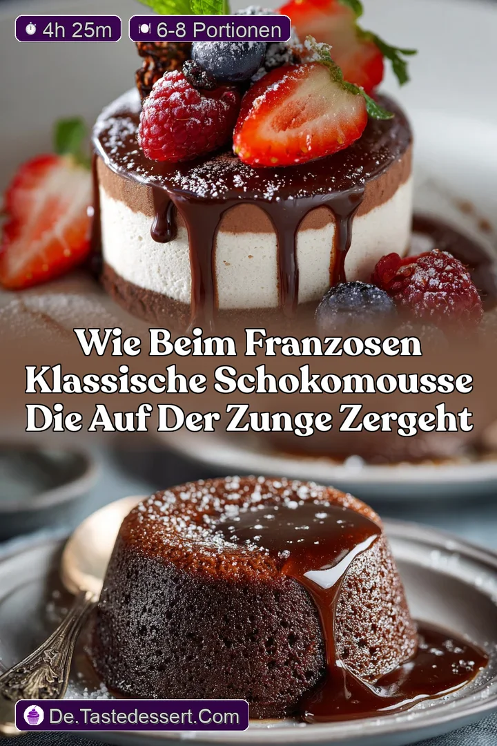 Wie beim Franzosen Klassische Schokomousse die auf der Zunge zergeht