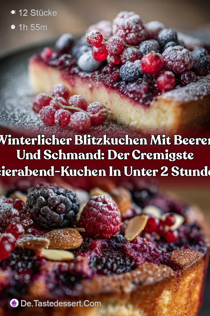 Winterlicher Blitzkuchen mit Beeren und Schmand: Der cremigste Feierabend-Kuchen in unter 2 Stunden