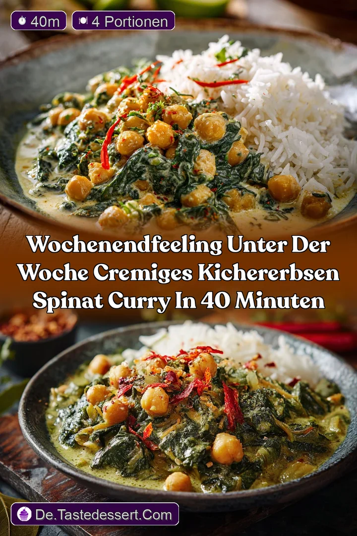 WochenendFeeling unter der Woche Cremiges Kichererbsen Spinat Curry in 40 Minuten