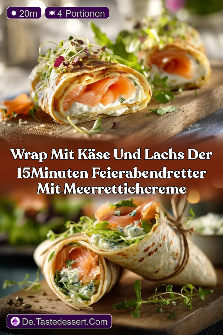 Wrap mit K&auml;se und Lachs Der 15Minuten FeierabendRetter mit MeerrettichCreme