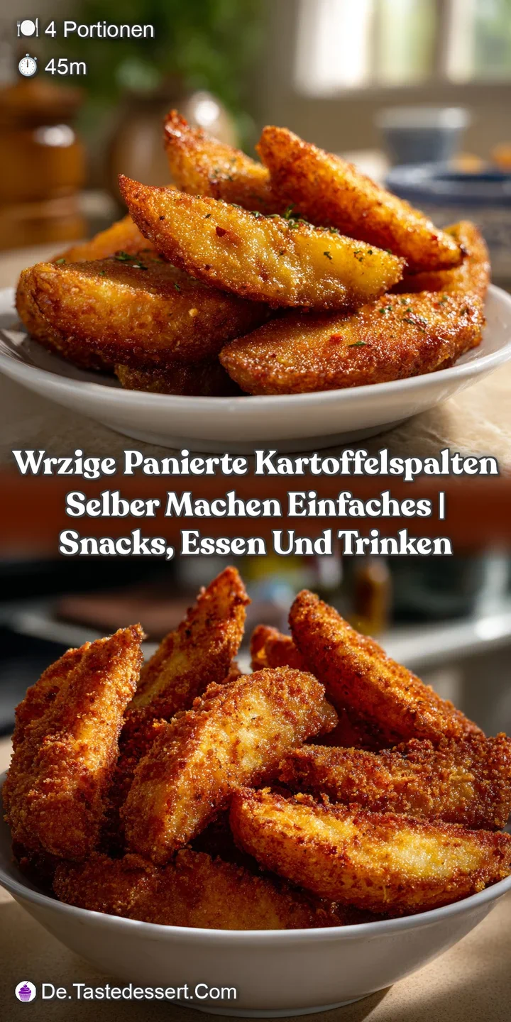 Wrzige Panierte Kartoffelspalten Selber Machen Einfaches | Snacks Essen Und Trinken