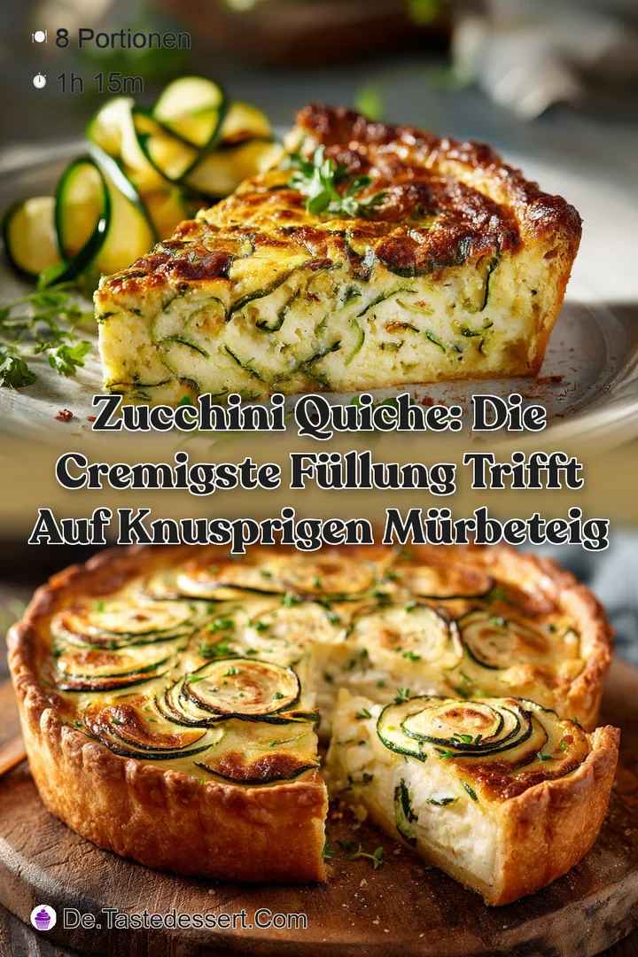 Zucchini Quiche: Die cremigste F&uuml;llung trifft auf knusprigen M&uuml;rbeteig