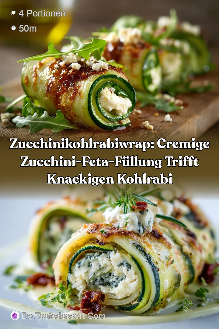 ZucchiniKohlrabiWrap: Cremige Zucchini-Feta-F&uuml;llung trifft knackigen Kohlrabi