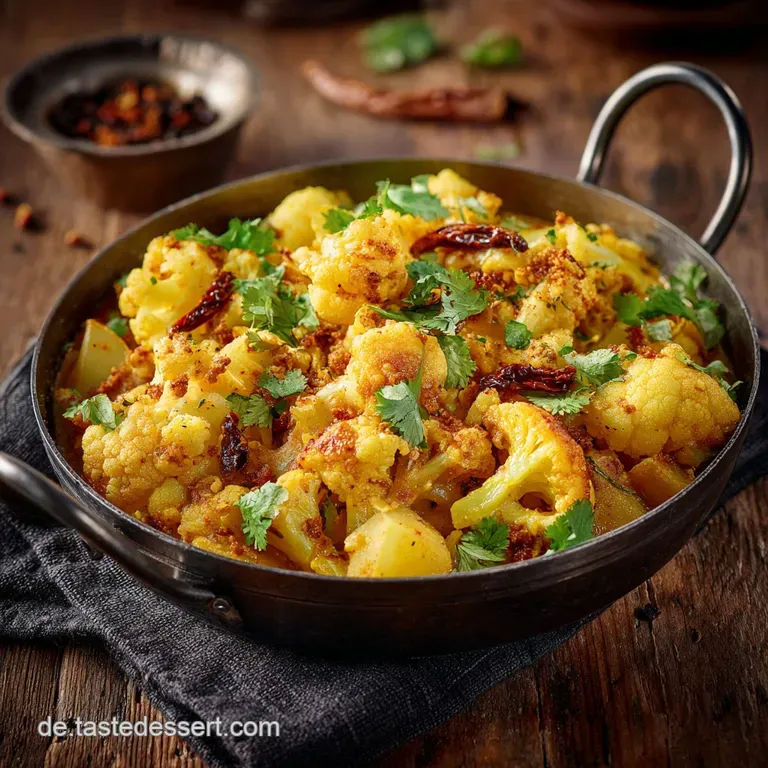 Aloo Gobi Curry: Knuspriges Kartoffel-Blumenkohl-Curry Punjabi Style presentation