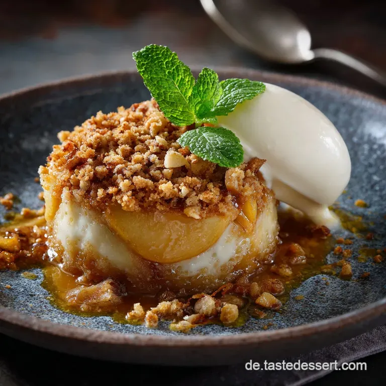 Der goldene ApfelTraum Gedeckter ApfelZimtAuflauf mit knusprigen HaselnussStreuseln