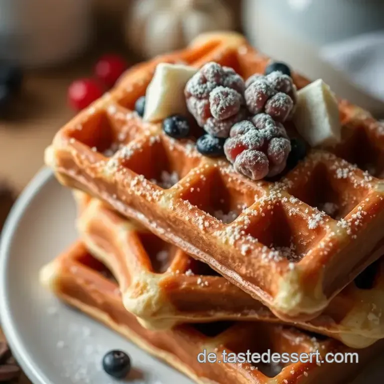 Belgische Waffeln wie vom Weihnachtsmarkt presentation