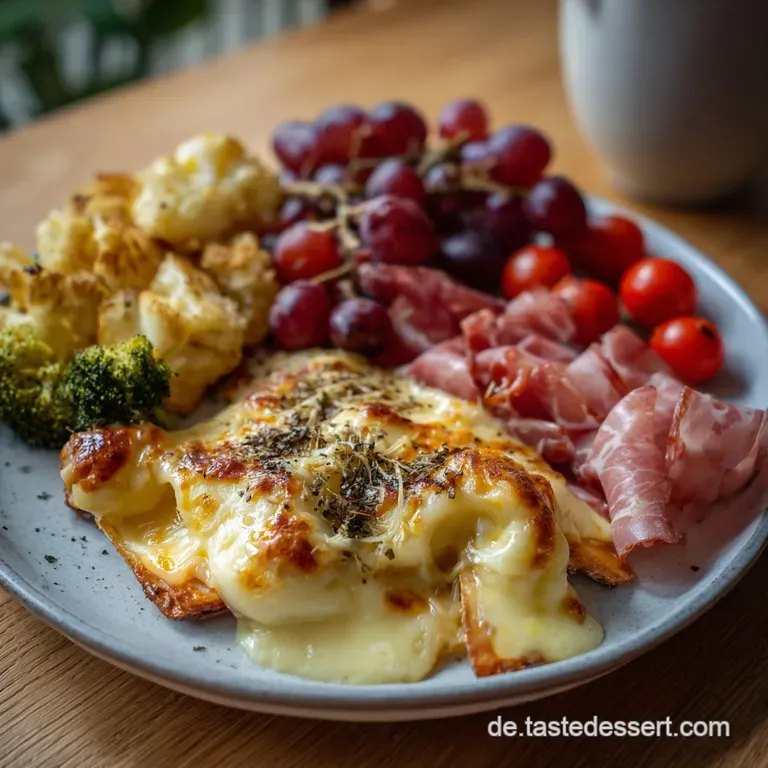 Individual servings of bubbling cheese and perfectly grilled ingredients, elegantly arranged on plates, ready to be enjoyed.