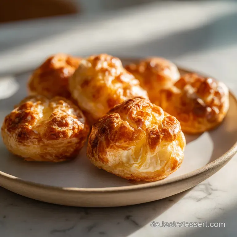 Bl&auml;tterteig H&auml;ppchen mit Camembert: Knusprig und Fein