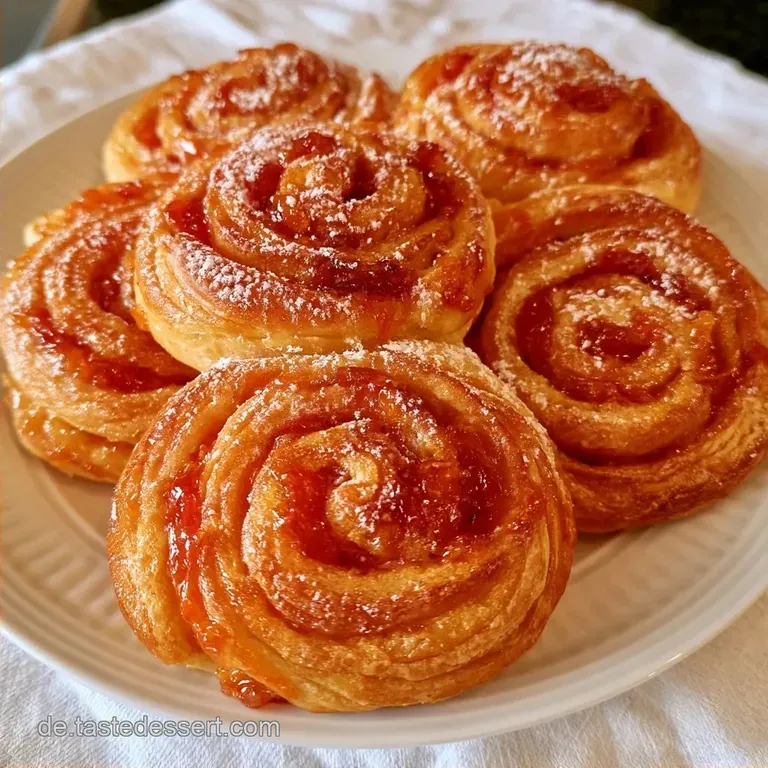 Bl&auml;tterteig-Marmeladenrolle in 35 Minuten
