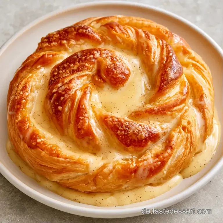 Elegant auf einem wei&szlig;en Porzellanteller angerichtet, best&auml;ubt mit feinem Puderzucker und frischen Beeren.