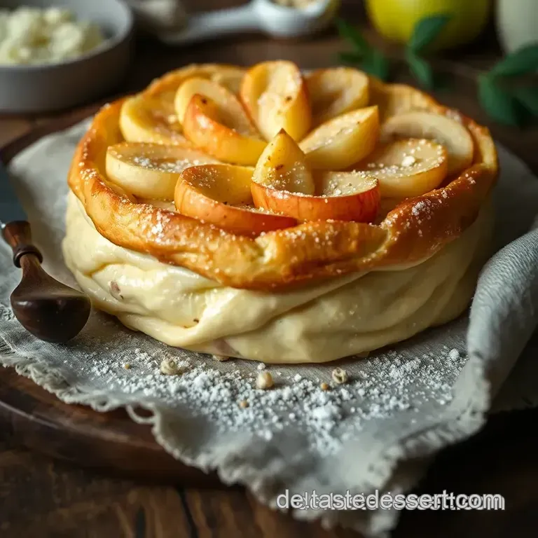 Blätterteig-Stern mit Apfel-Zimt-Füllung presentation