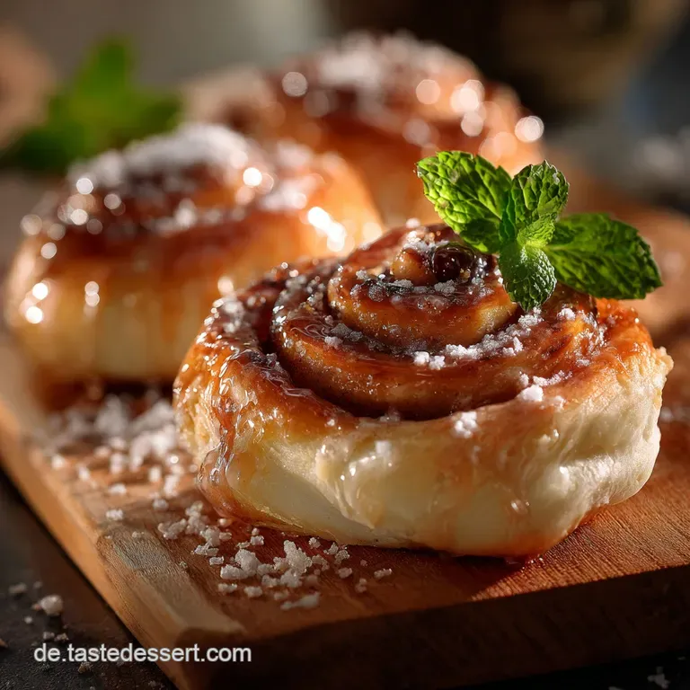 Blitzzimtschnecken Aus Bl&auml;tterteig Der Knusprige Genuss Zum Kaffee presentation