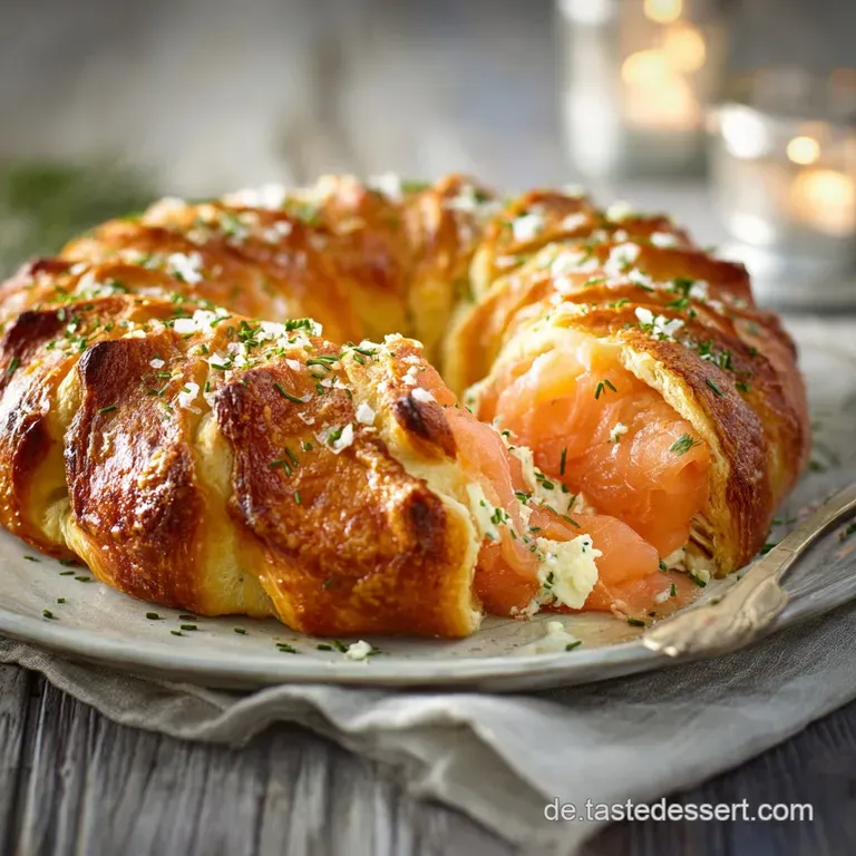 Bl&auml;tterteigkranz Mit Lachs Weichk&auml;se Einfach Cremig Ein Echter Hingucker presentation