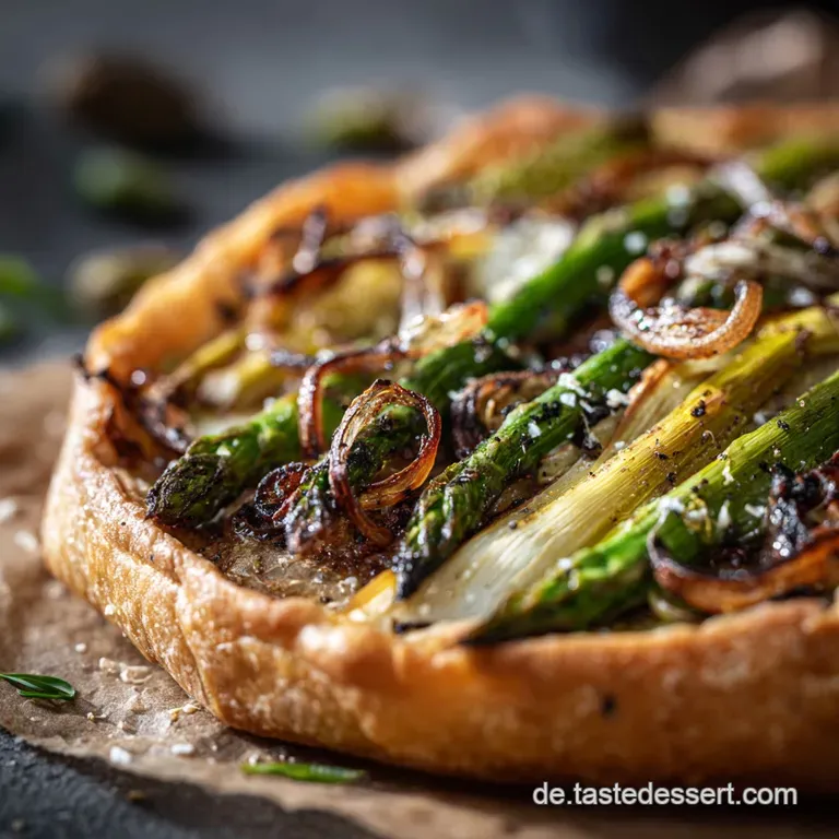 Bl&auml;tterteigpizza Mit Spargel: Fr&uuml;hlingsgenuss presentation