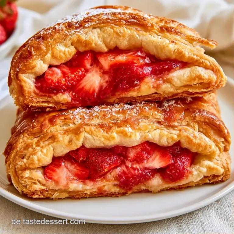 Mehrere gl&auml;nzende Teigtaschen auf einer Servierplatte, garniert mit frischen Minzbl&auml;ttern und tiefroten Beeren.