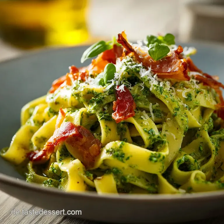 B&auml;rlauch Pasta: Fr&uuml;hlings-Tagliatelle mit cremigem Blitz-Pesto.