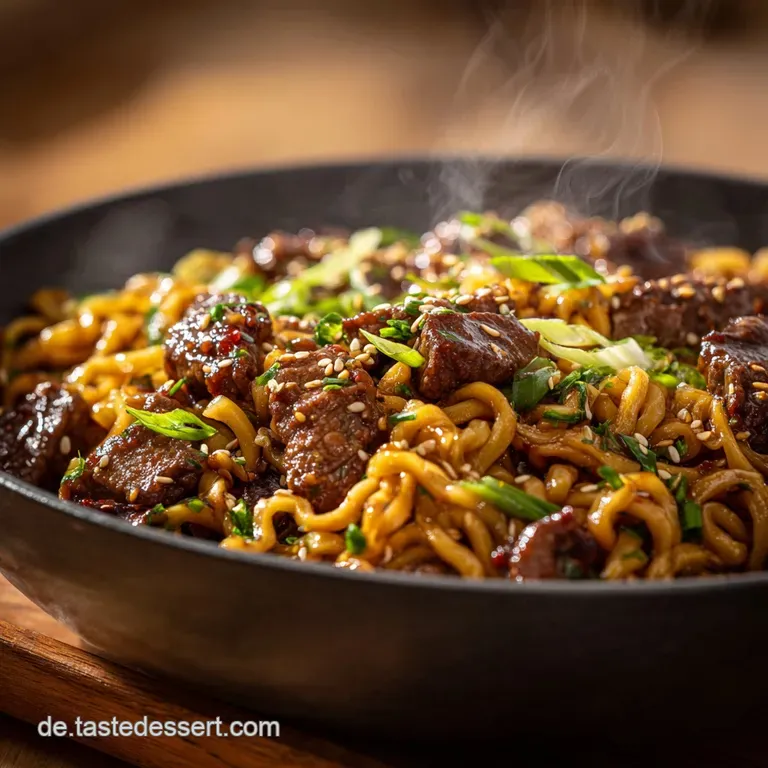 Mie Nudel Pfanne: Der Blitz-Wok Mit Hackfleisch Fertig in 30 Minuten presentation
