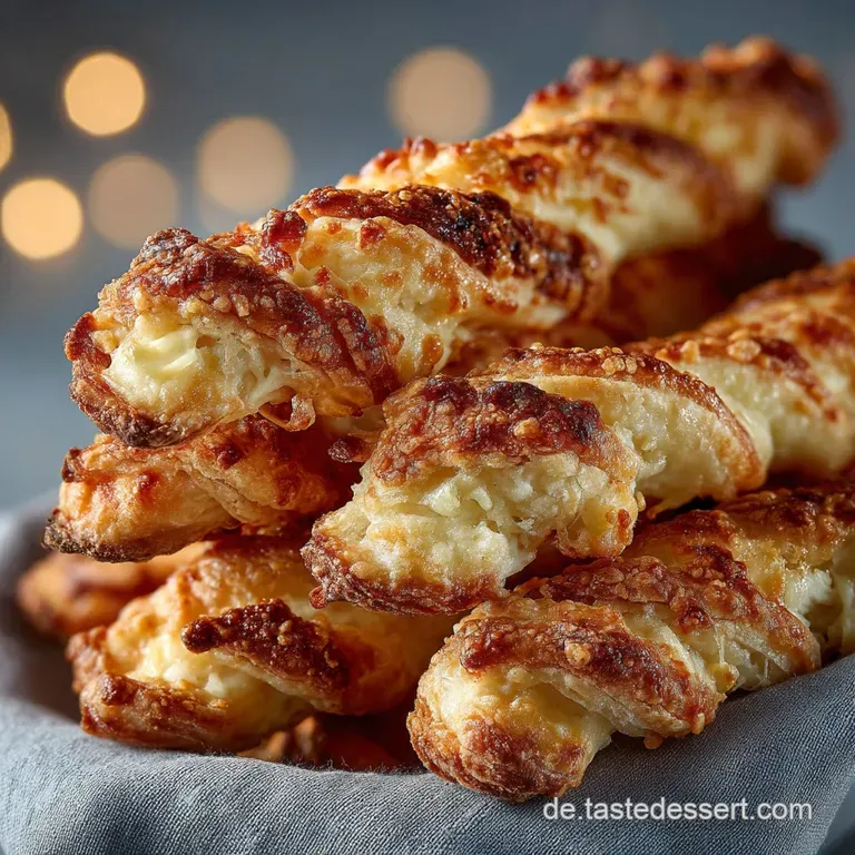 Käsestangen Rezept Knusprige BlätterteigStangen in 25 Min