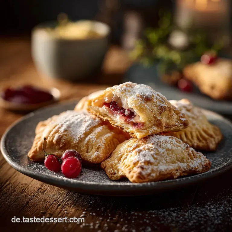 Knusprige Blitzkirschtaschen Nach Omas Art Der Schnelle Genuss F&uuml;r Die Kaffeetafel presentation