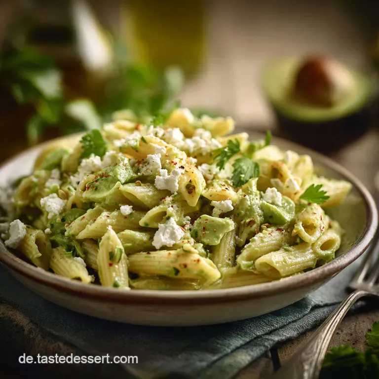 Die Grüne Welle Blitzschnelle AvocadoFeta Pasta mit Basilikum