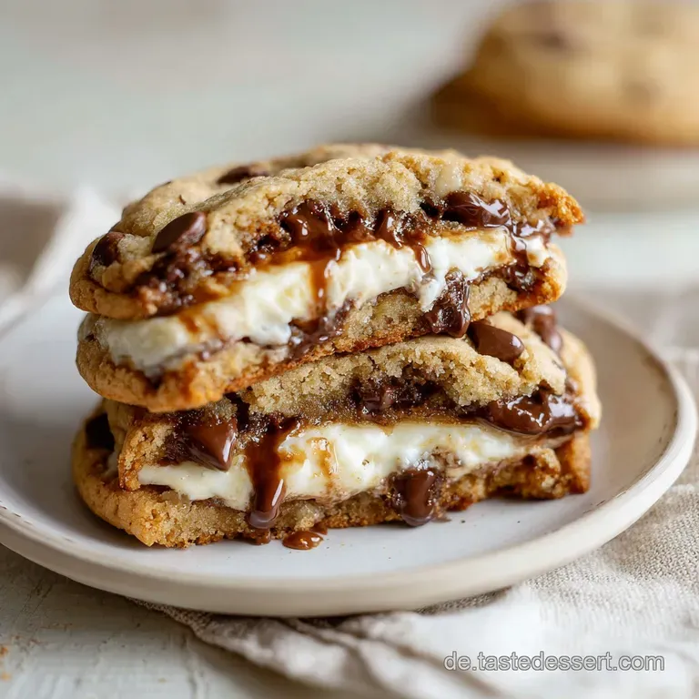 Two cheesecake cookies stacked on a white plate, powdered sugar dusting the top, hinting at a soft, delicate texture.