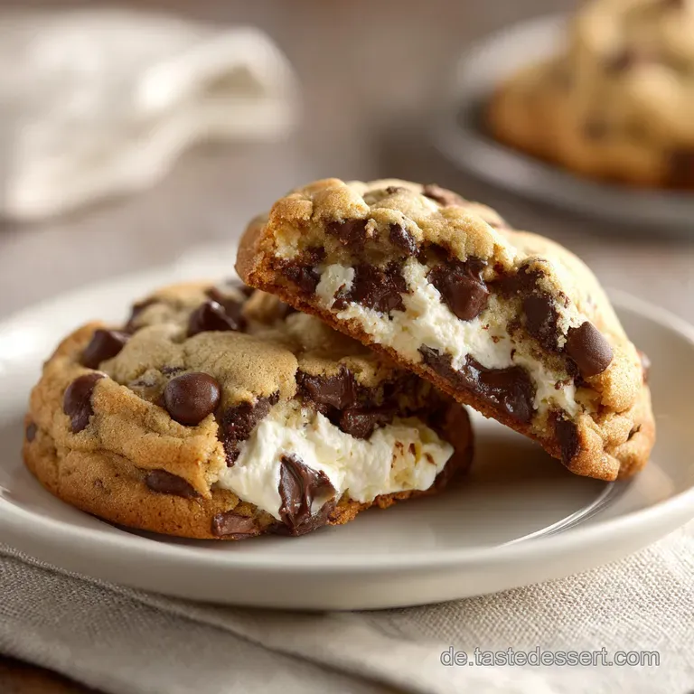 Cheesecake Chocolate Chip Cookies: Cremig Gef&uuml;llt