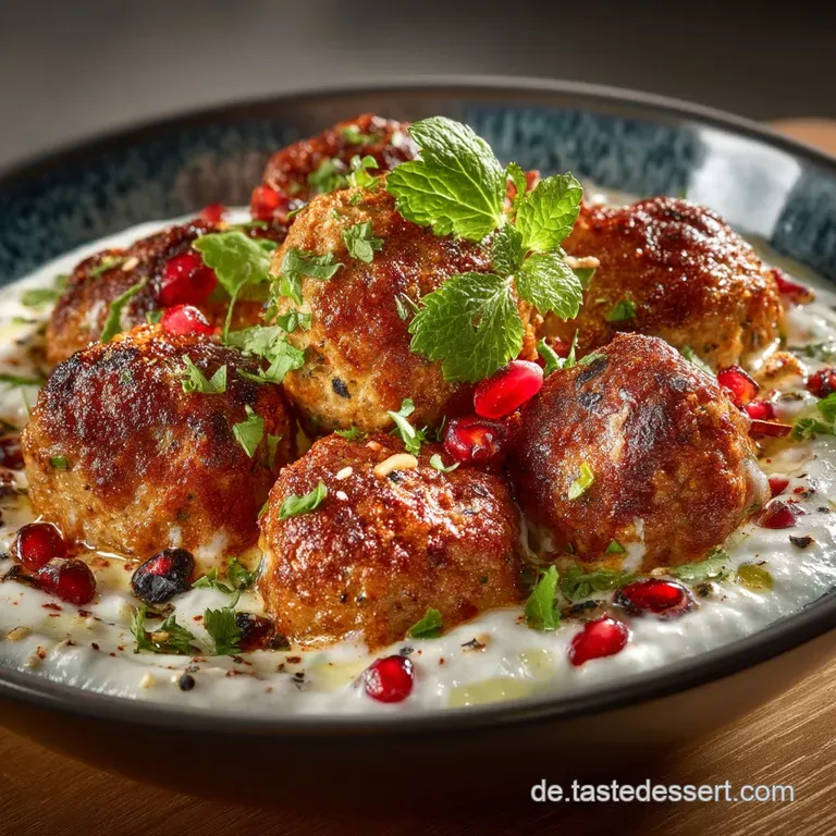 Feurige Flitzer Chilizitronenhackb&auml;llchen Mit Cremigem Knoblauchjoghurt Und Fluffigem Naan presentation