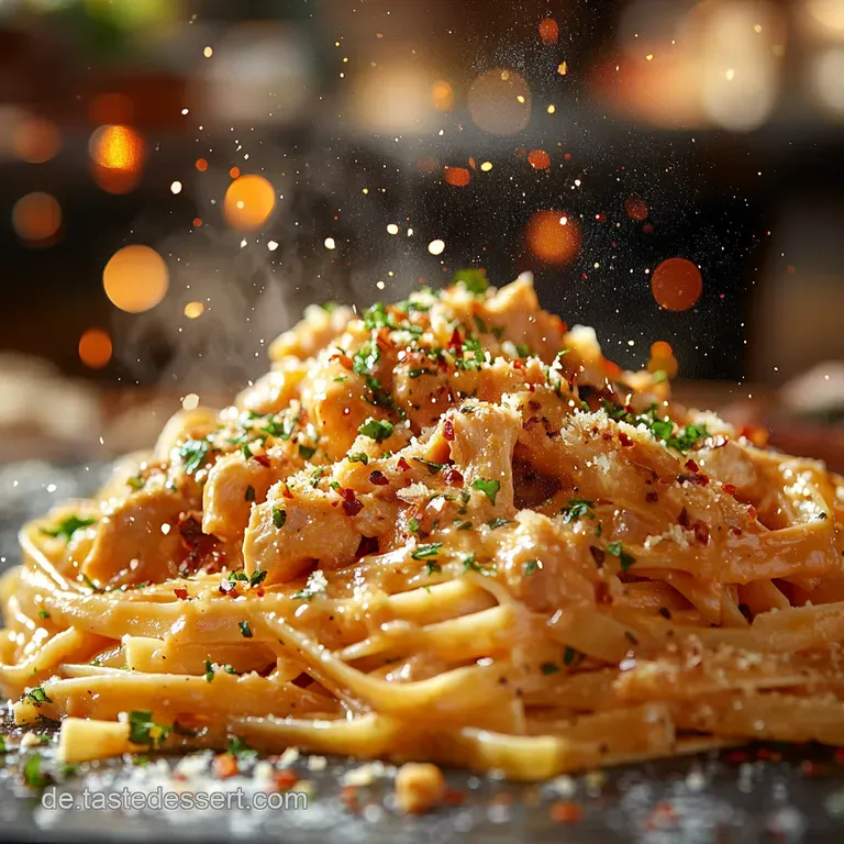 Cowboy Butter Chicken Linguine presentation