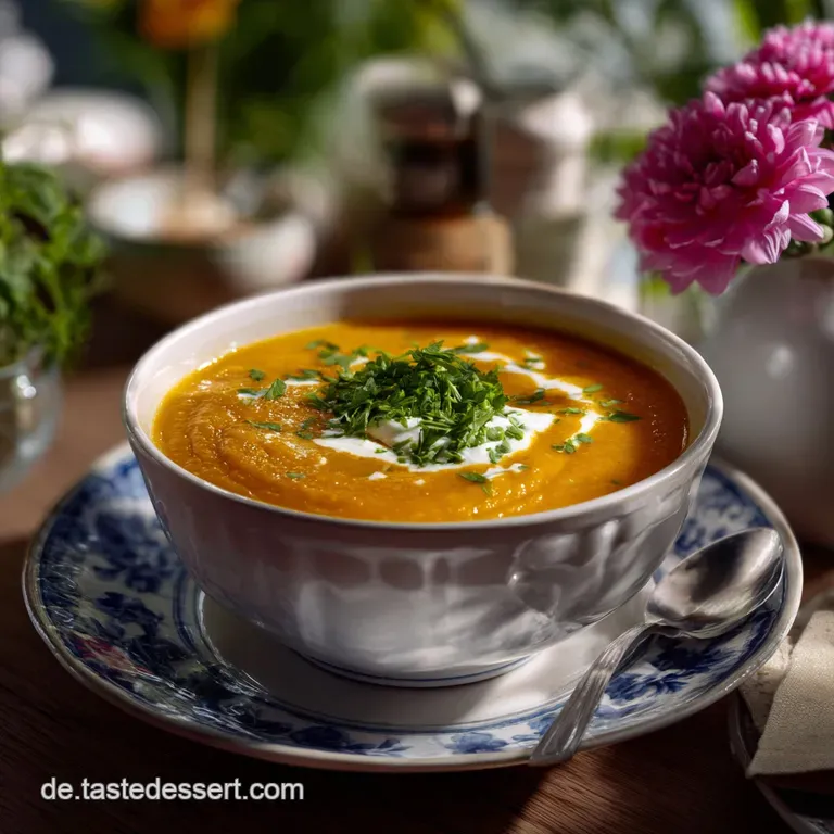 Gesundes Rezept F&uuml;r Cremige Karotten Ingwer Suppe