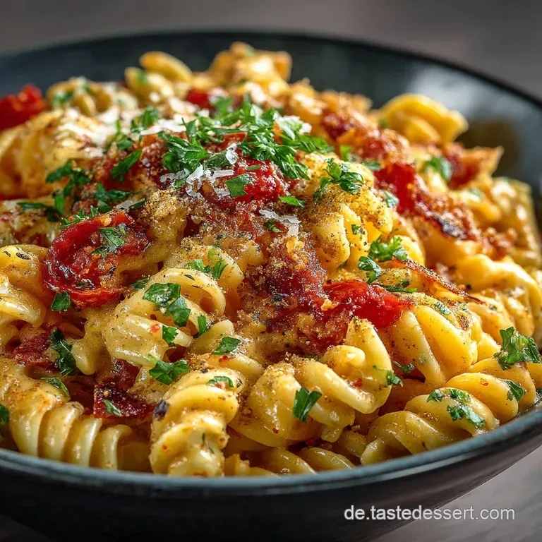FeierabendWunder Cremige OnePot Pasta mit Tomaten und frischem Spinat presentation