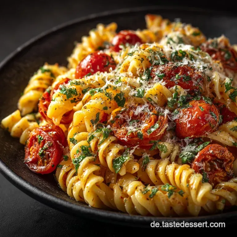 Sonnengek&uuml;sste Leichtigkeit Schnelle Vegetarische Tomatenfrischk&auml;se Pasta presentation