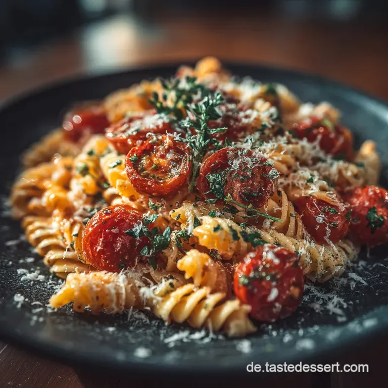 Sonnengek&uuml;sste Leichtigkeit Schnelle Vegetarische TomatenFrischk&auml;se Pasta
