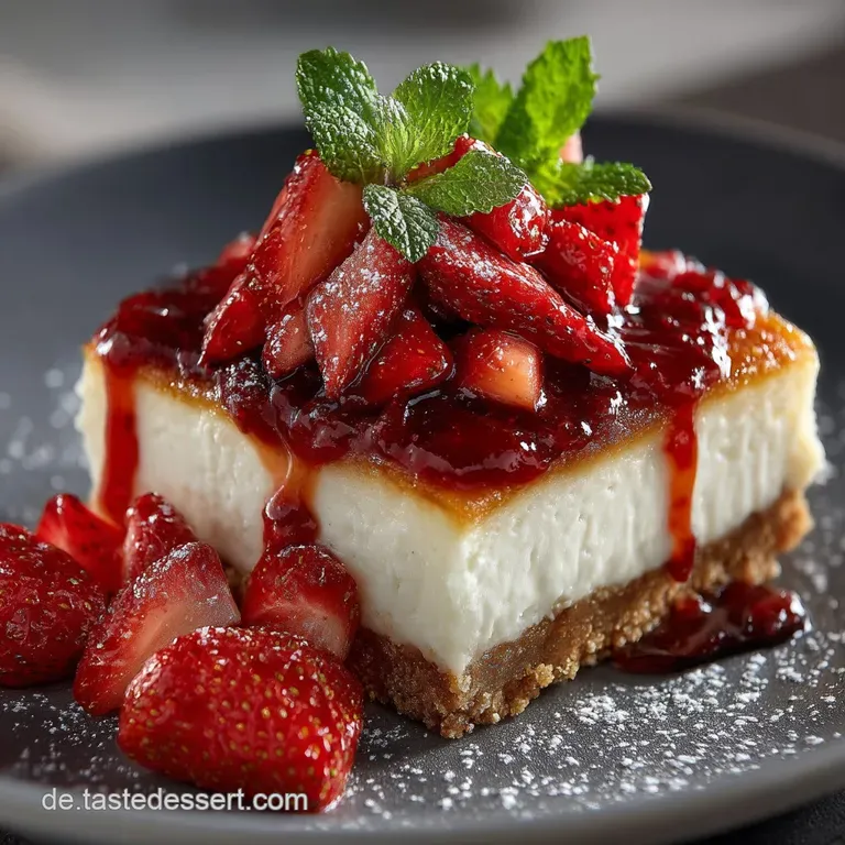 Sommertraum auf dem Teller Klassischer New York Style ErdbeerCheesecake