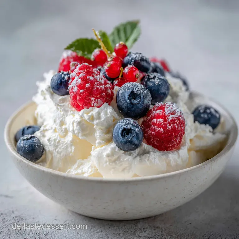 Delicate quenelle of smooth, white cream cheese sits atop a dark slate plate, accented by vibrant green sprigs and edible ...