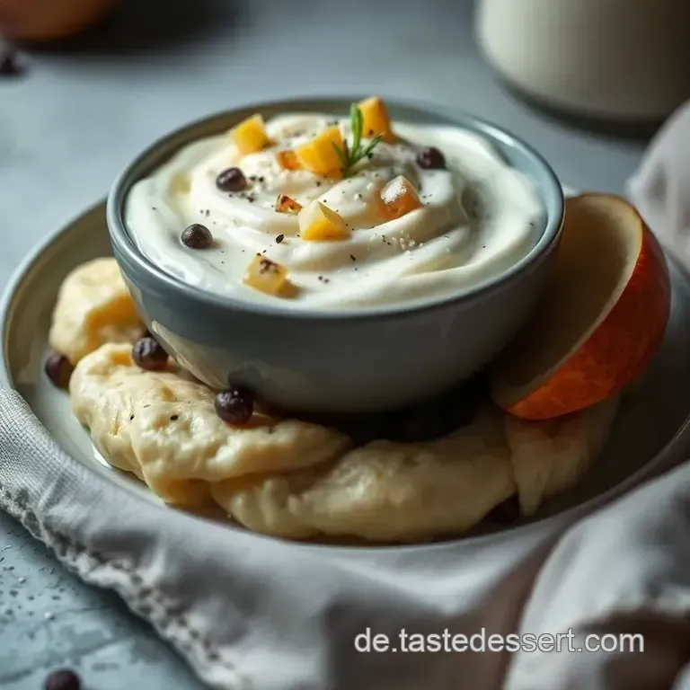 Cremiger Haferflockenbrei mit Milch presentation