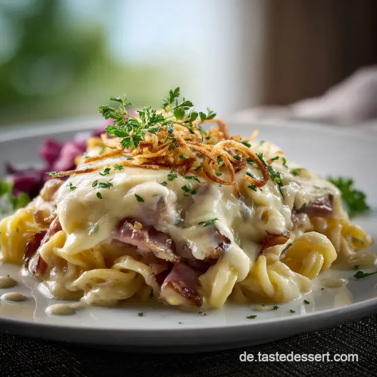 K&auml;seschinkenmakkaroni: Cremiger Nudelauflauf F&uuml;r Deftiges Abendessen presentation