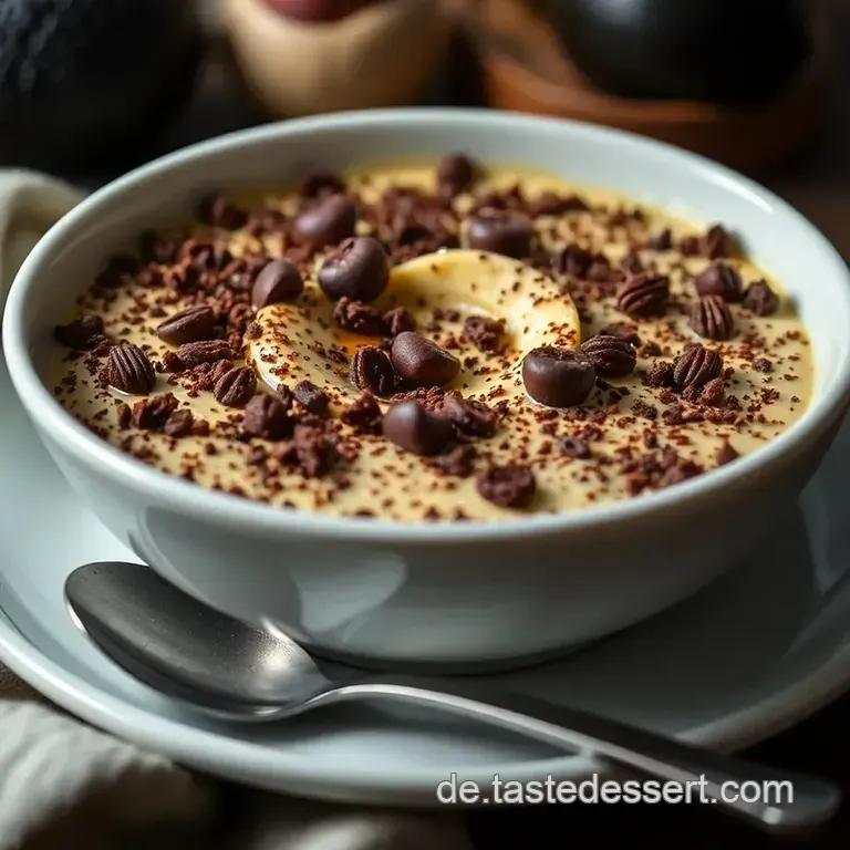 Cremiger veganer Schokopudding mit Avocado presentation
