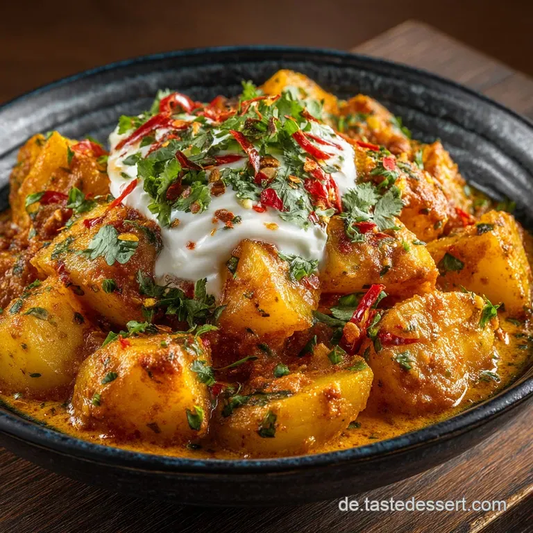 Das Goldene Gl&uuml;ck Cremiges Aloo Masala Kartoffel Curry presentation