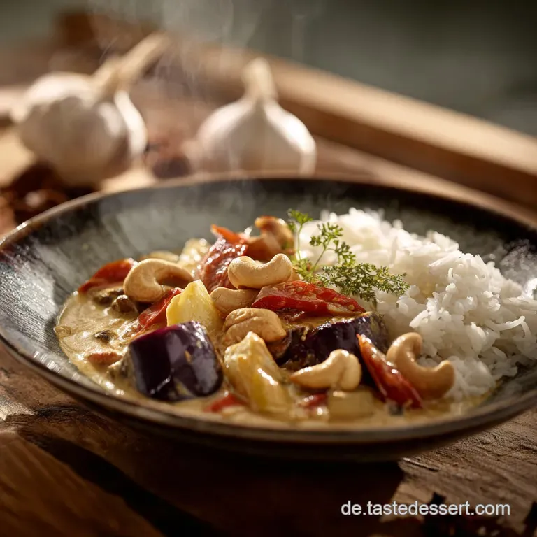 Cremiges Cashewauberginencurry Das Vegane Seelenw&auml;rmerrezept presentation