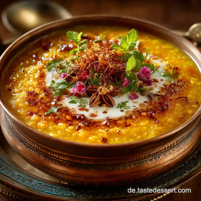 Omas Löffelglück Cremiges Dal Tadka mit knusprigem Temperierung presentation