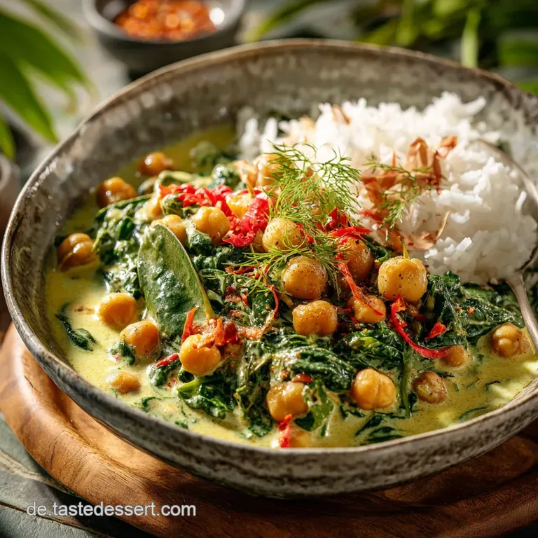 Das Turbomasala Cremiges Kichererbsenspinatcurry Mit Kokosnote presentation