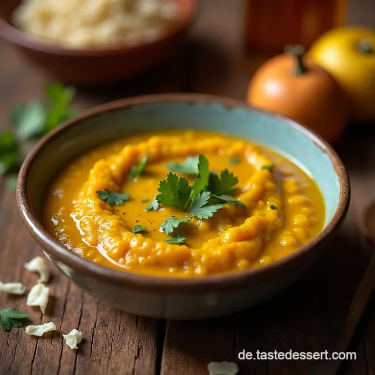 Cremiges Masoor Dal Indisches Linsencurry Mit Doppeltem Tadka presentation
