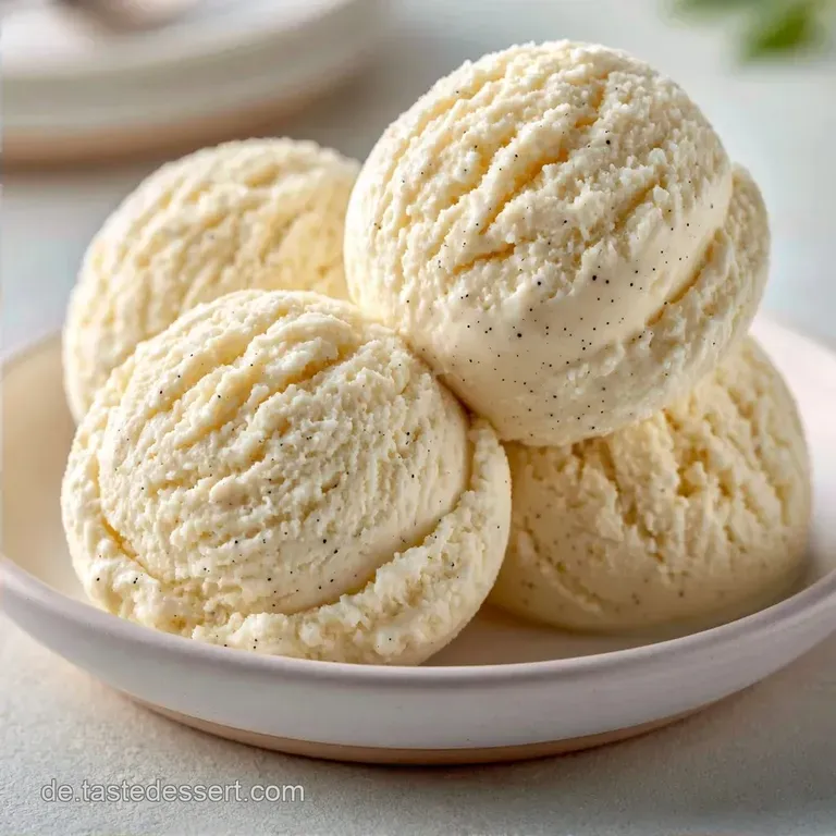 Cremiges Vanilleeis f&uuml;r die Eismaschine