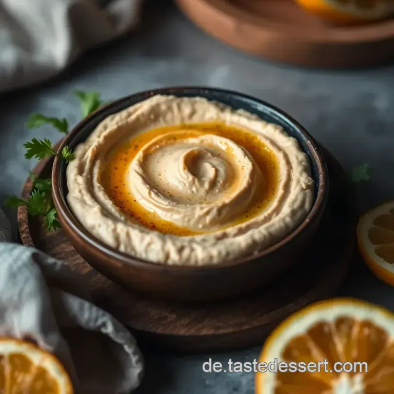 Der Ultimative Hausgemachte Hummus presentation