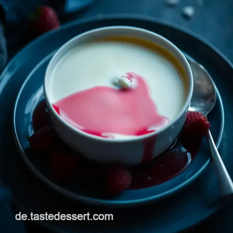 Die perfekte Panna Cotta mit fruchtiger Beeren-Sauce presentation
