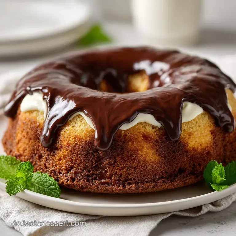 A generous slice of moist chocolate cake adorned with a swirl of creamy egg liqueur frosting.