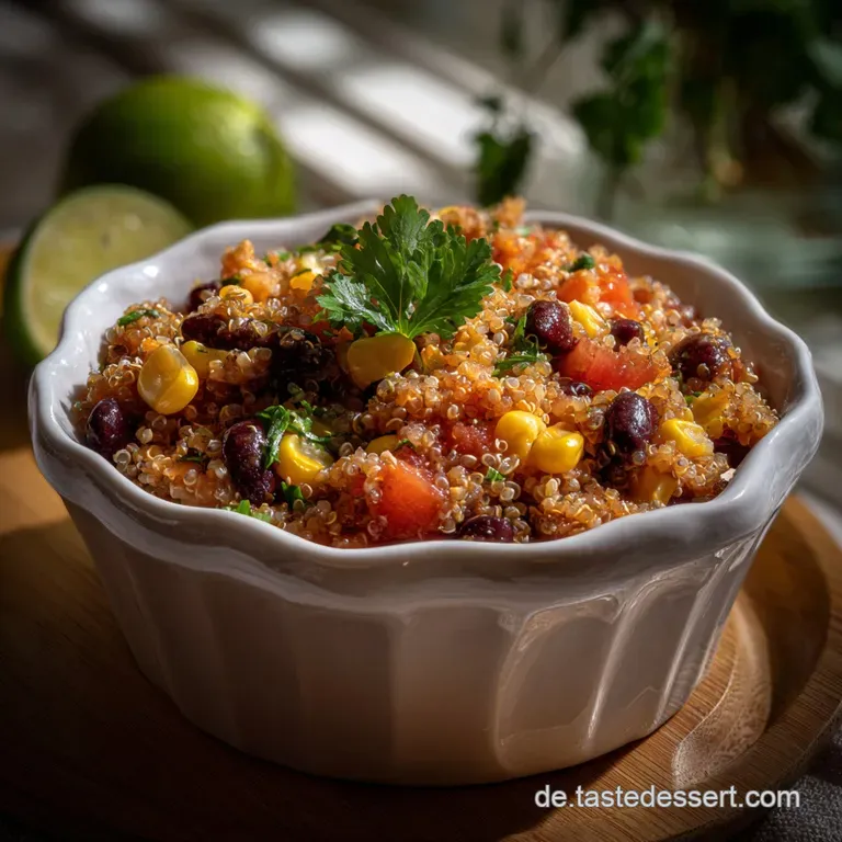 Einfacher Quinoa Salat mit Bohnen Mais: Blitzschnell
