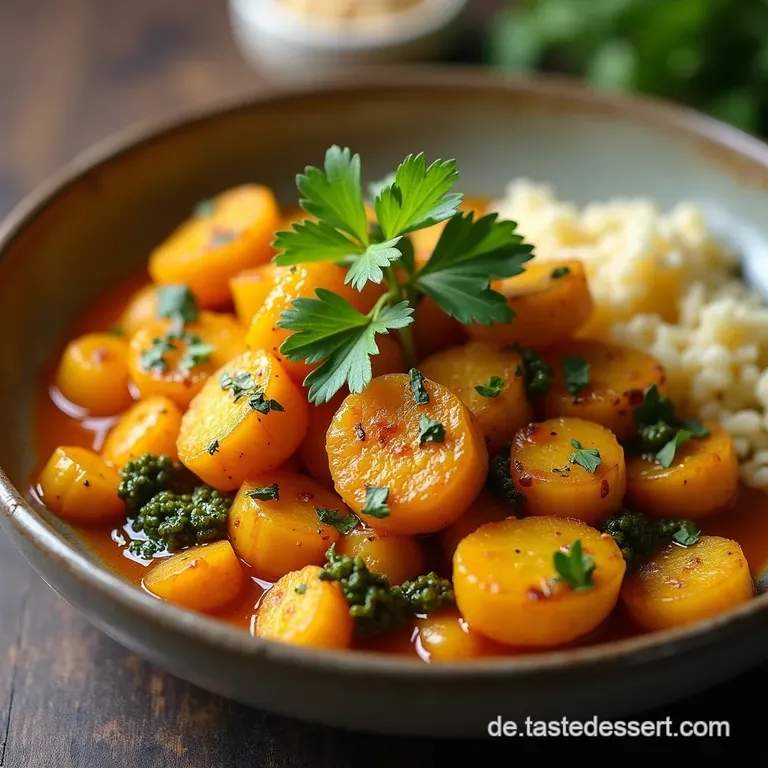Omas Beste Authentisches Aloo Gobi Kartoffeln und Blumenkohl im Gew&uuml;rzglanz