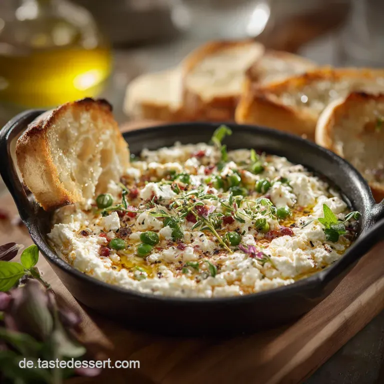 Dip mit Frischk&auml;se Feta und Erbsen: Feierabend-Gourmet