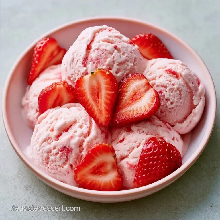Erdbeer Joghurt Eis mit Griechischem Joghurt